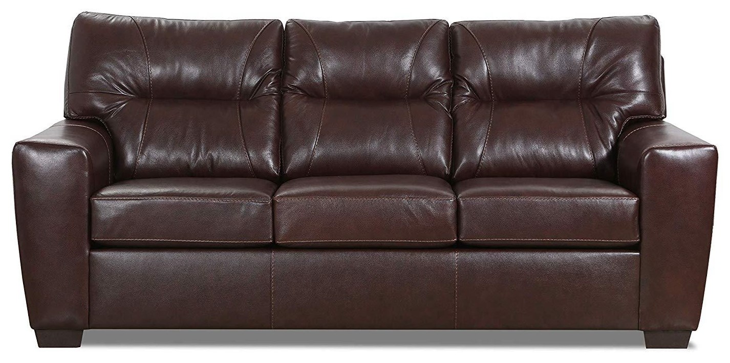 Lane Leather Sofa / Lane Medium Brown Leather & Vinyl Sofa Living